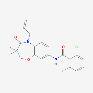 N-(5-allyl-3,3-dimethyl-4-oxo-2,3,4,5-tetrahydrobenzo[b][1,4]oxazepin-8-yl)-2-chloro-6-fluorobenzamide