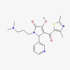 1-(3-(dimethylamino)propyl)-4-(2,4-dimethylthiazole-5-carbonyl)-3-hydroxy-5-(pyridin-3-yl)-1H-pyrrol-2(5H)-one