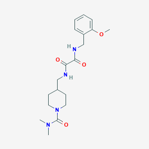 molecular formula C19H28N4O4 B2622552 N-{[1-(dimethylcarbamoyl)piperidin-4-yl]methyl}-N'-[(2-methoxyphenyl)methyl]ethanediamide CAS No. 2034284-31-4