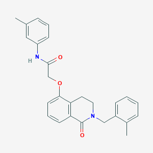 2-((2-(2-methylbenzyl)-1-oxo-1,2,3,4-tetrahydroisoquinolin-5-yl)oxy)-N-(m-tolyl)acetamide