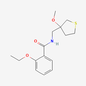molecular formula C15H21NO3S B2622568 2-ethoxy-N-((3-methoxytetrahydrothiophen-3-yl)methyl)benzamide CAS No. 1448028-08-7