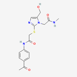 2-[2-({2-[(4-acetylphenyl)amino]-2-oxoethyl}thio)-5-(hydroxymethyl)-1H-imidazol-1-yl]-N-methylacetamide