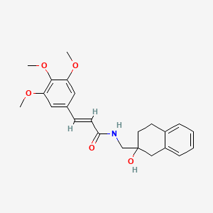 (E)-N-((2-hydroxy-1,2,3,4-tetrahydronaphthalen-2-yl)methyl)-3-(3,4,5-trimethoxyphenyl)acrylamide
