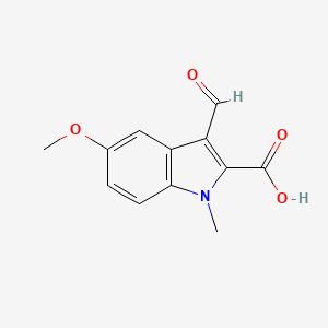 molecular formula C12H11NO4 B2622576 3-formyl-5-methoxy-1-methyl-1H-indole-2-carboxylic acid CAS No. 893730-29-5
