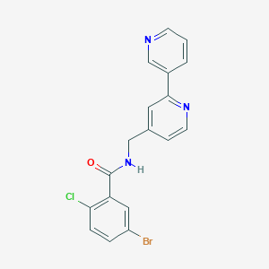 molecular formula C18H13BrClN3O B2622578 N-([2,3'-bipyridin]-4-ylmethyl)-5-bromo-2-chlorobenzamide CAS No. 2034247-00-0
