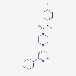 molecular formula C19H23FN6O2 B2622582 N-(4-fluorophenyl)-4-(6-morpholinopyridazin-4-yl)piperazine-1-carboxamide CAS No. 1797815-53-2