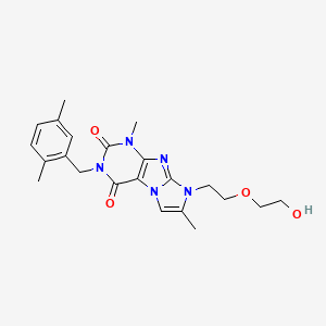 3-(2,5-dimethylbenzyl)-8-(2-(2-hydroxyethoxy)ethyl)-1,7-dimethyl-1H-imidazo[2,1-f]purine-2,4(3H,8H)-dione