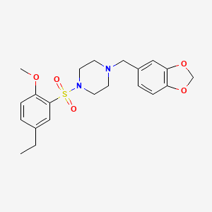 1-[(2H-1,3-benzodioxol-5-yl)methyl]-4-(5-ethyl-2-methoxybenzenesulfonyl)piperazine