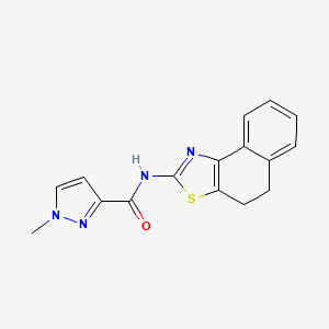 molecular formula C16H14N4OS B2622597 N-(4,5-dihydronaphtho[1,2-d]thiazol-2-yl)-1-methyl-1H-pyrazole-3-carboxamide CAS No. 1170971-74-0