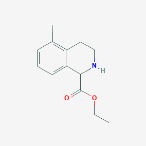 molecular formula C13H17NO2 B2622642 Ethyl 5-methyl-1,2,3,4-tetrahydroisoquinoline-1-carboxylate CAS No. 2089707-30-0