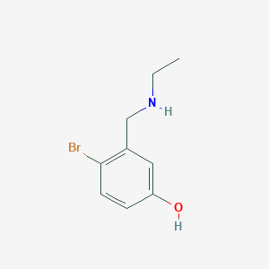 molecular formula C9H12BrNO B2622650 4-Bromo-3-[(ethylamino)methyl]phenol CAS No. 1281872-64-7