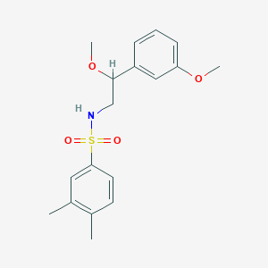 molecular formula C18H23NO4S B2622716 N-(2-methoxy-2-(3-methoxyphenyl)ethyl)-3,4-dimethylbenzenesulfonamide CAS No. 1797694-19-9