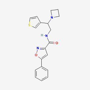 N-(2-(azetidin-1-yl)-2-(thiophen-3-yl)ethyl)-5-phenylisoxazole-3-carboxamide