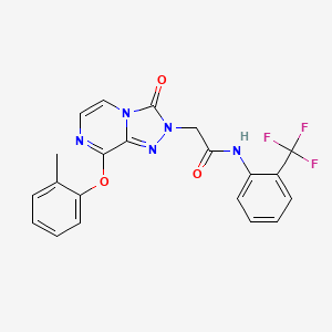 2-[8-(2-methylphenoxy)-3-oxo[1,2,4]triazolo[4,3-a]pyrazin-2(3H)-yl]-N-[2-(trifluoromethyl)phenyl]acetamide