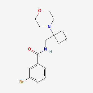 3-Bromo-N-[(1-morpholin-4-ylcyclobutyl)methyl]benzamide