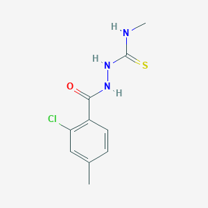 molecular formula C10H12ClN3OS B2622819 2-(2-chloro-4-methylbenzoyl)-N-methylhydrazinecarbothioamide CAS No. 632292-88-7