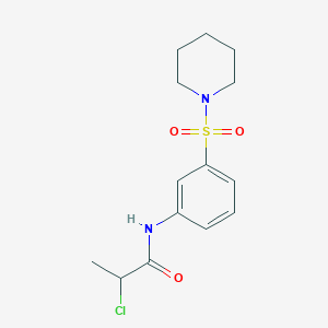 2-chloro-N-[3-(piperidine-1-sulfonyl)phenyl]propanamide