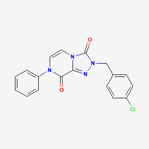 2-(4-chlorobenzyl)-7-phenyl-[1,2,4]triazolo[4,3-a]pyrazine-3,8(2H,7H)-dione