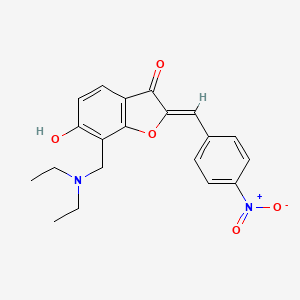 (Z)-7-((diethylamino)methyl)-6-hydroxy-2-(4-nitrobenzylidene)benzofuran-3(2H)-one