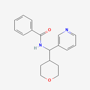 molecular formula C18H20N2O2 B2622882 N-[(oxan-4-yl)(pyridin-3-yl)methyl]benzamide CAS No. 2034246-84-7