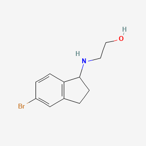 molecular formula C11H14BrNO B2622909 2-[(5-bromo-2,3-dihydro-1H-inden-1-yl)amino]ethan-1-ol CAS No. 1247396-97-9