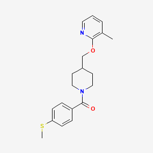 B2622910 [4-[(3-Methylpyridin-2-yl)oxymethyl]piperidin-1-yl]-(4-methylsulfanylphenyl)methanone CAS No. 2379995-45-4