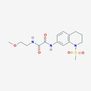 molecular formula C15H21N3O5S B2622912 N'-(1-methanesulfonyl-1,2,3,4-tetrahydroquinolin-7-yl)-N-(2-methoxyethyl)ethanediamide CAS No. 941894-01-5
