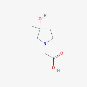 B2622930 2-(3-Hydroxy-3-methylpyrrolidin-1-yl)acetic acid CAS No. 1695867-48-1