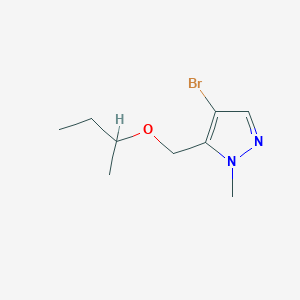 molecular formula C9H15BrN2O B2622942 4-bromo-5-(sec-butoxymethyl)-1-methyl-1H-pyrazole CAS No. 1855946-80-3