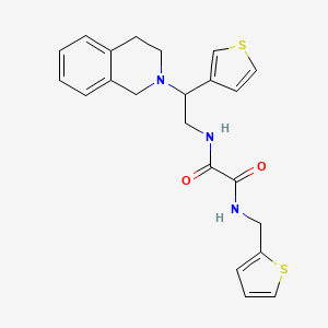 N1-(2-(3,4-dihydroisoquinolin-2(1H)-yl)-2-(thiophen-3-yl)ethyl)-N2-(thiophen-2-ylmethyl)oxalamide