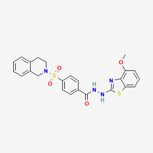 B2623015 4-((3,4-dihydroisoquinolin-2(1H)-yl)sulfonyl)-N'-(4-methoxybenzo[d]thiazol-2-yl)benzohydrazide CAS No. 851978-39-7