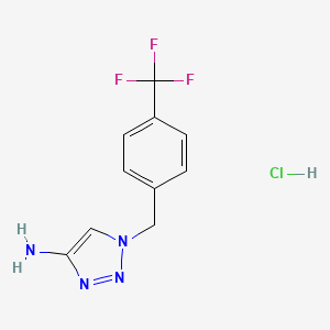 1-[[4-(Trifluoromethyl)phenyl]methyl]triazol-4-amine;hydrochloride