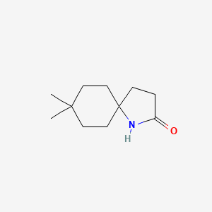 molecular formula C11H19NO B2623043 8,8-Dimethyl-1-azaspiro[4.5]decan-2-one CAS No. 1554317-24-6
