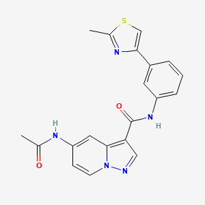 5-acetamido-N-(3-(2-methylthiazol-4-yl)phenyl)pyrazolo[1,5-a]pyridine-3-carboxamide