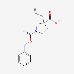 1-Phenylmethoxycarbonyl-3-prop-2-enylpyrrolidine-3-carboxylic acid