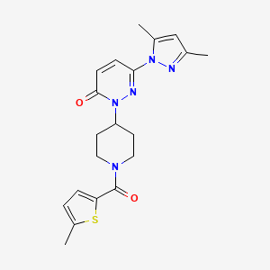 6-(3,5-Dimethylpyrazol-1-yl)-2-[1-(5-methylthiophene-2-carbonyl)piperidin-4-yl]pyridazin-3-one