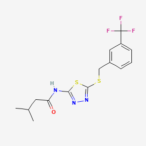 3-methyl-N-(5-((3-(trifluoromethyl)benzyl)thio)-1,3,4-thiadiazol-2-yl)butanamide