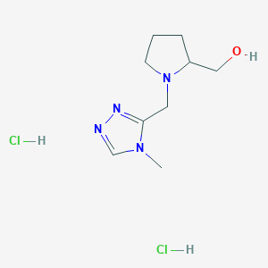 (1-((4-methyl-4H-1,2,4-triazol-3-yl)methyl)pyrrolidin-2-yl)methanol dihydrochloride