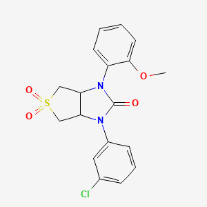 1-(3-chlorophenyl)-3-(2-methoxyphenyl)tetrahydro-1H-thieno[3,4-d]imidazol-2(3H)-one 5,5-dioxide