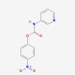 molecular formula C12H9N3O4 B026231 3-Pyridinylcarbamic acid 4-nitrophenyl ester CAS No. 56402-87-0
