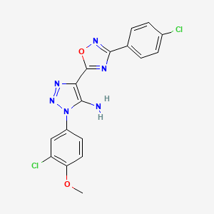 1-(3-chloro-4-methoxyphenyl)-4-[3-(4-chlorophenyl)-1,2,4-oxadiazol-5-yl]-1H-1,2,3-triazol-5-amine