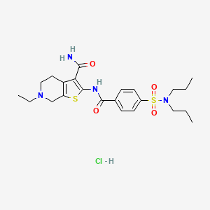 2-(4-(N,N-dipropylsulfamoyl)benzamido)-6-ethyl-4,5,6,7-tetrahydrothieno[2,3-c]pyridine-3-carboxamide hydrochloride