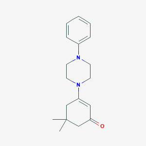 5,5-Dimethyl-3-(4-phenylpiperazin-1-yl)cyclohex-2-en-1-one