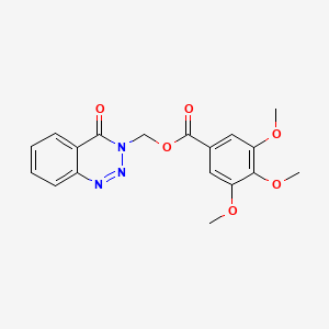 (4-oxobenzo[d][1,2,3]triazin-3(4H)-yl)methyl 3,4,5-trimethoxybenzoate