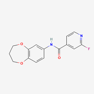 molecular formula C15H13FN2O3 B2623134 N-(3,4-dihydro-2H-1,5-benzodioxepin-7-yl)-2-fluoropyridine-4-carboxamide CAS No. 1259195-70-4
