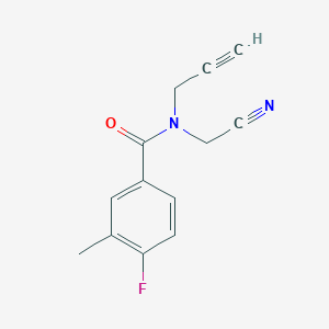 N-(Cyanomethyl)-4-fluoro-3-methyl-N-prop-2-ynylbenzamide