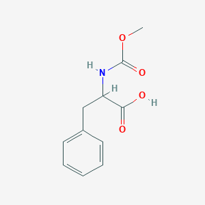 molecular formula C11H13NO4 B2623199 2-[(Methoxycarbonyl)amino]-3-phenylpropanoic acid CAS No. 67401-65-4; 77357-58-5