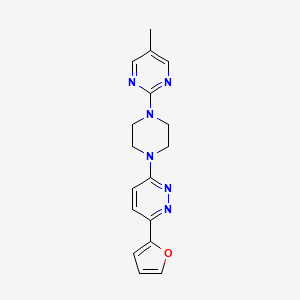 molecular formula C17H18N6O B2623232 3-(Furan-2-yl)-6-[4-(5-methylpyrimidin-2-yl)piperazin-1-yl]pyridazine CAS No. 2380182-51-2