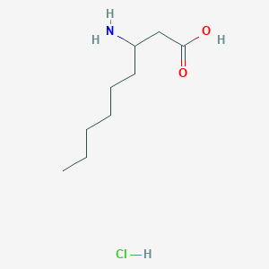 molecular formula C9H20ClNO2 B2623307 3-aminononanoic acid hydrochloride CAS No. 1158308-30-5
