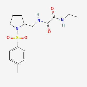 molecular formula C16H23N3O4S B2623325 N1-ethyl-N2-((1-tosylpyrrolidin-2-yl)methyl)oxalamide CAS No. 896276-08-7